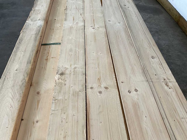Partij steigerhouten planken met breuk 500x19,5x3 cm - afbeelding 6 van  9