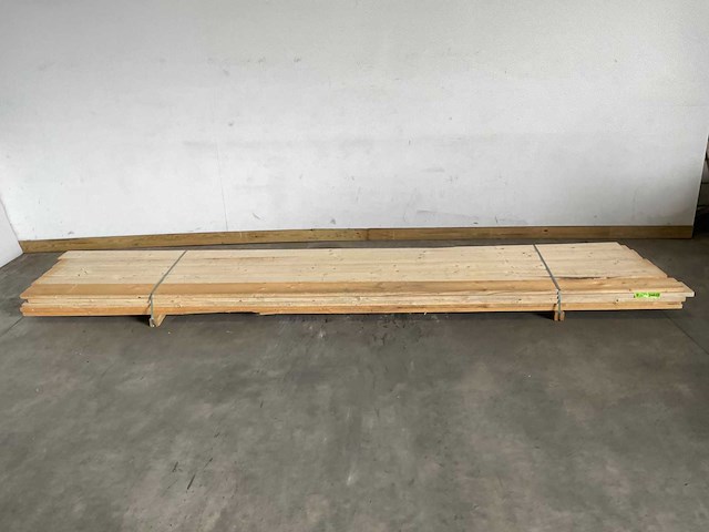 Partij steigerhouten planken met breuk 500x19,5x3 cm - afbeelding 3 van  9