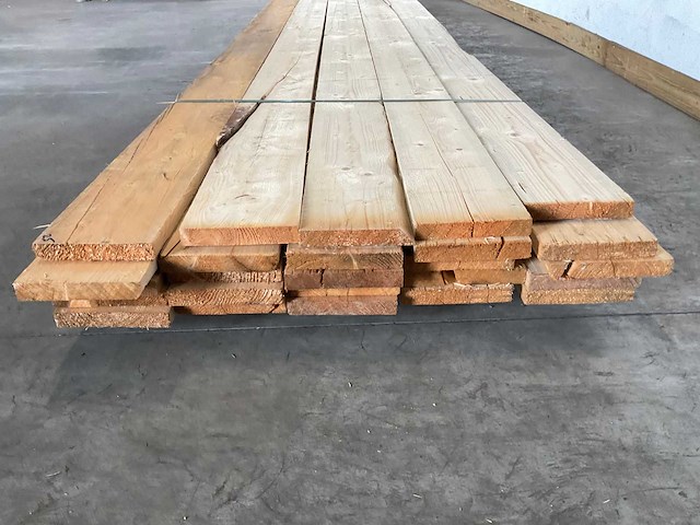 Partij steigerhouten planken met breuk 500x19,5x3 cm - afbeelding 9 van  9