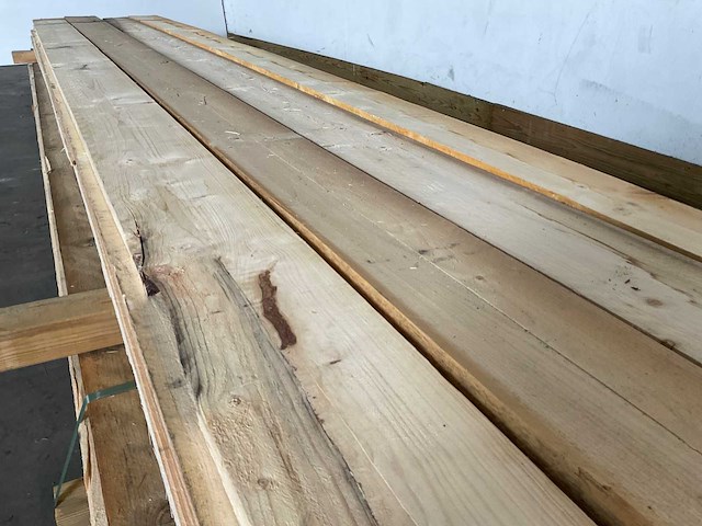 Partij steigerhouten planken met breuk 500x19,5x3 cm - afbeelding 6 van  12