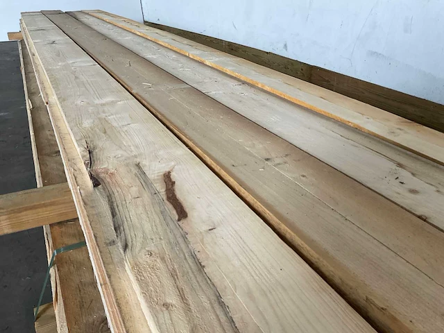 Partij steigerhouten planken met breuk 500x19,5x3 cm - afbeelding 11 van  12