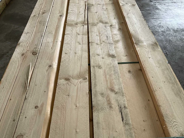Partij steigerhouten planken met breuk 500x19,5x3 cm - afbeelding 6 van  11