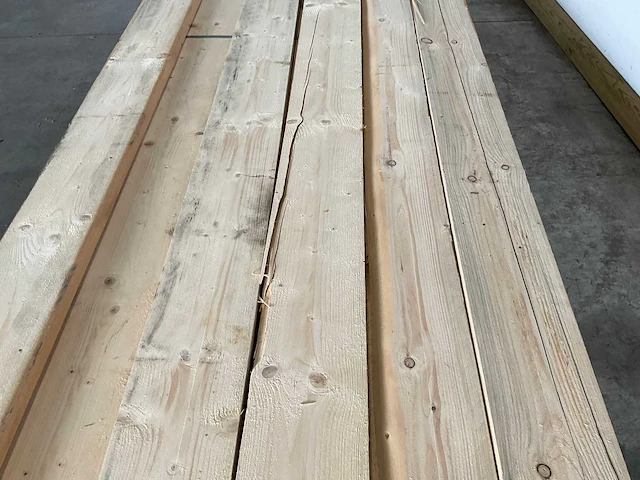 Partij steigerhouten planken met breuk 500x19,5x3 cm - afbeelding 7 van  11