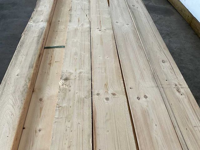 Partij steigerhouten planken met breuk 500x19,5x3 cm - afbeelding 8 van  11