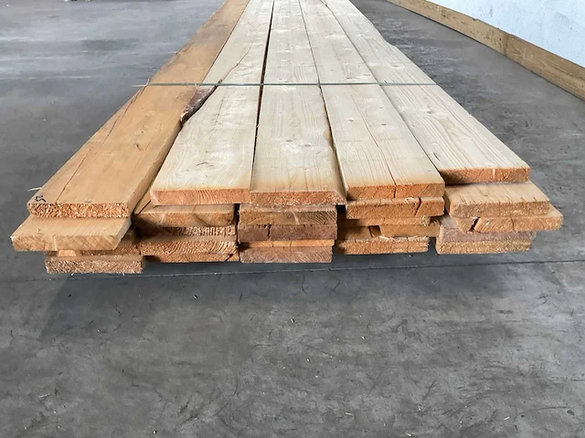 Partij steigerhouten planken met breuk 500x19,5x3 cm - afbeelding 10 van  10