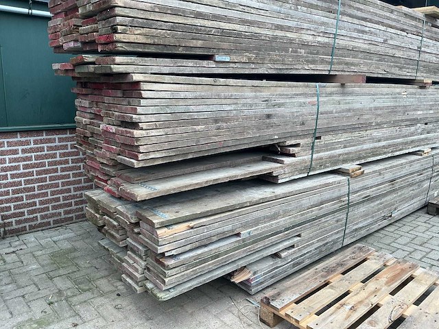 Partij steigerplanken; circa 360 stuks - afbeelding 4 van  9