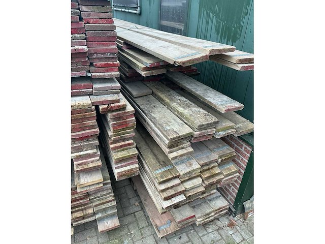 Partij steigerplanken; circa 360 stuks - afbeelding 6 van  9