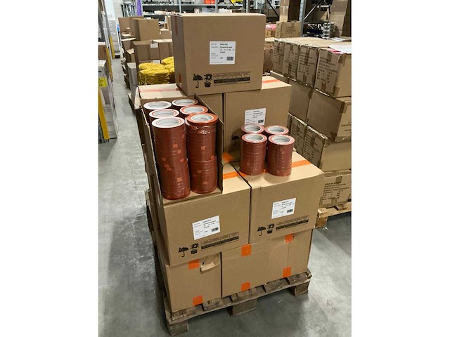 Partij strapping tape 15mmx66mtr oranje (1720x) - afbeelding 2 van  3