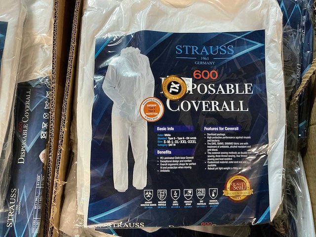 Partij strauss disposable coverall (200x) - afbeelding 4 van  4