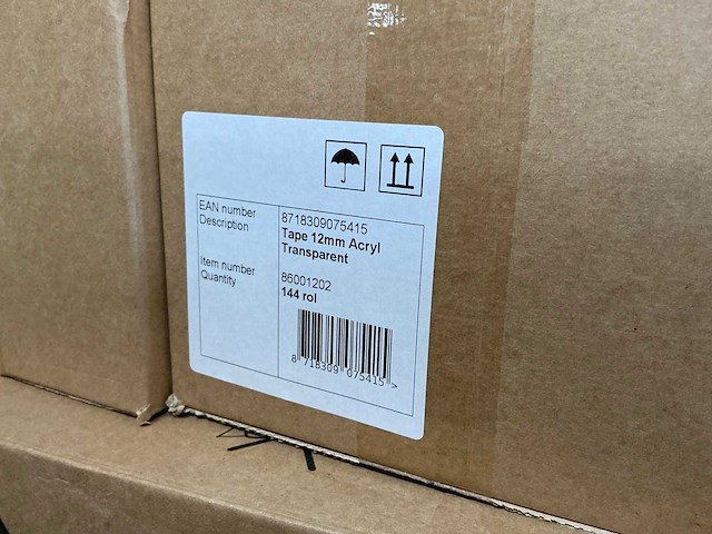 Partij tape 12mm acryl transparant (7920x) - afbeelding 2 van  3