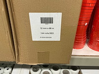 Partij tape 12mm x 66m red (1392x) - afbeelding 3 van  3