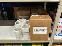 Partij tape rollen 48mm/66m pp wit acryl (132x) - afbeelding 1 van  3