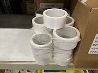 Partij tape rollen 48mm/66m pp wit acryl (132x) - afbeelding 2 van  3