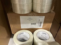 Partij tape versterkt pvc+solvent+nylon transparant 50mm x 50 m 110my (69x) - afbeelding 2 van  2
