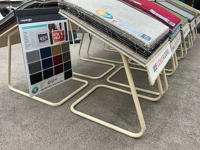 Partij tapijt samples met houder (25x) - afbeelding 6 van  12