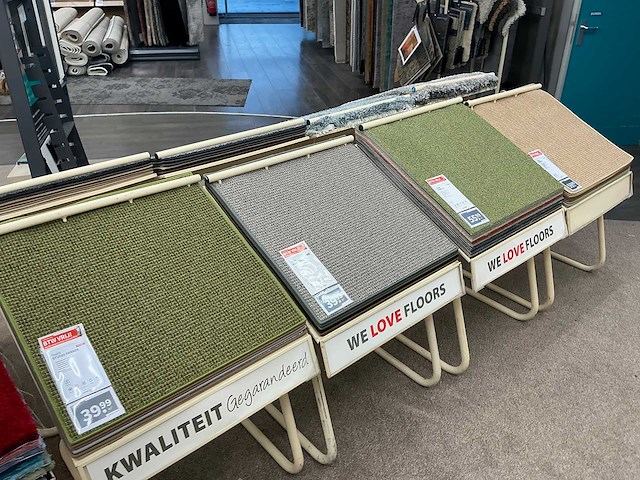 Partij tapijt samples met houder (25x) - afbeelding 8 van  12