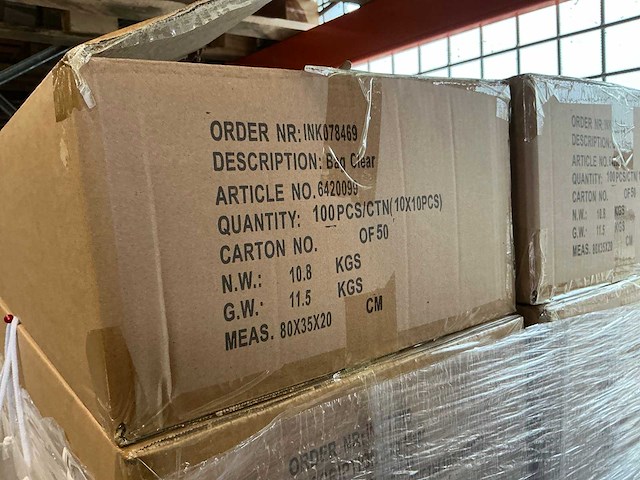 Partij tas clear 32/11x12/11x70cm (2400x) - afbeelding 2 van  2