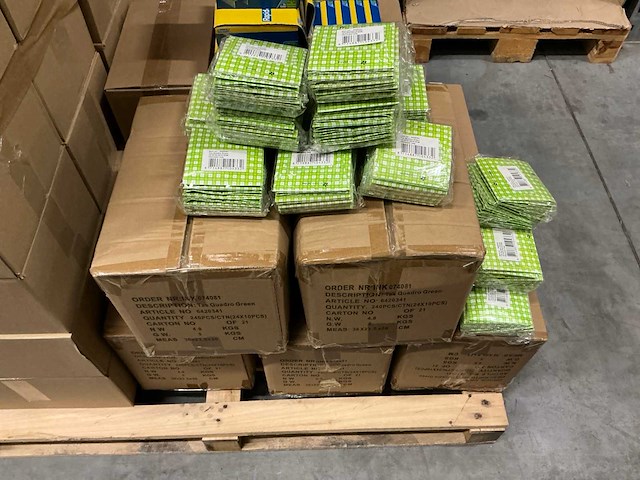 Partij tas quadro green 10,5x10,5x10,5cm (1360x) - afbeelding 3 van  5