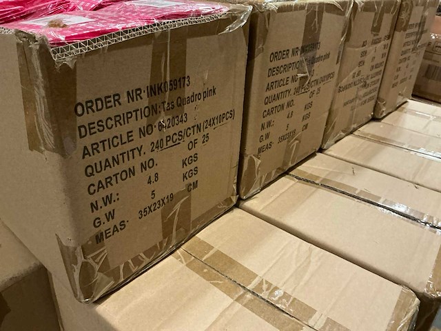 Partij tas quadro pink 10,5x10,5x10,5cm (6000x) - afbeelding 6 van  6