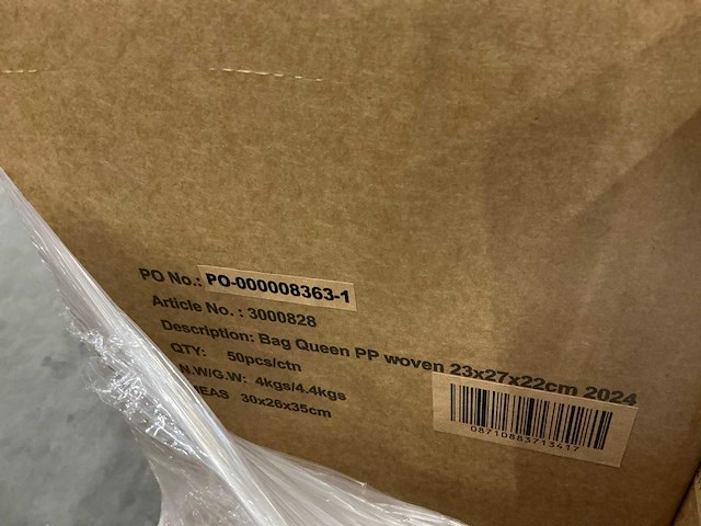 Partij tas queen pp woven 23x27x22cm (1800x) - afbeelding 5 van  5