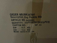 Partij tassen pockito ribbel 33x11x11.5cm (600x) - afbeelding 5 van  5