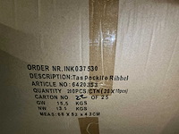 Partij tassen pockito ribbel 33x11x11.5cm (800x) - afbeelding 4 van  6