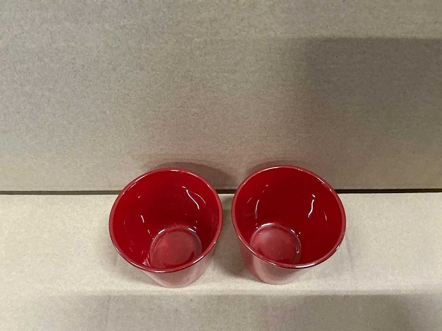 Partij tea light glass evander ø7,5cm red (280x) - afbeelding 1 van  2