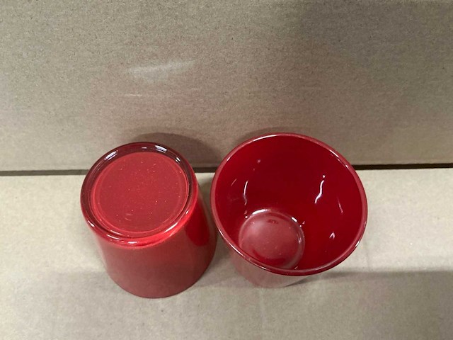 Partij tea light glass evander ø7,5cm red (280x) - afbeelding 2 van  2