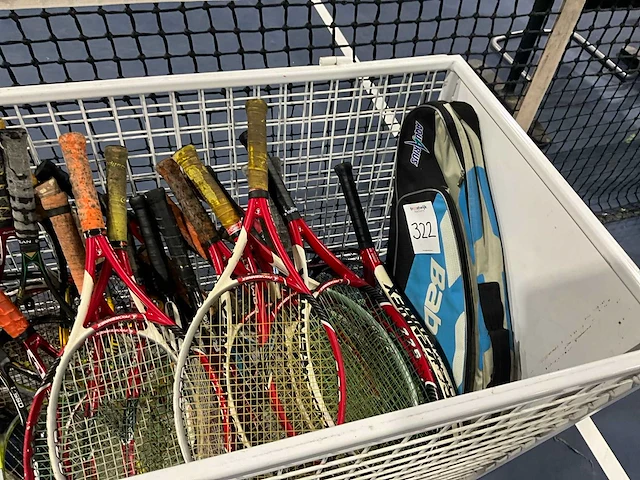 Partij tennisrackets + opslagkist - afbeelding 1 van  5