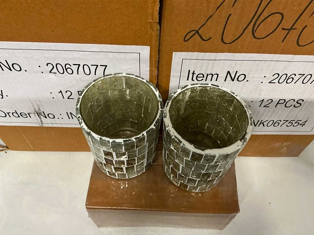 Partij theelichthouders h10xd8cm (48x) - afbeelding 2 van  4