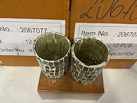 Partij theelichthouders h10xd8cm (48x) - afbeelding 2 van  4
