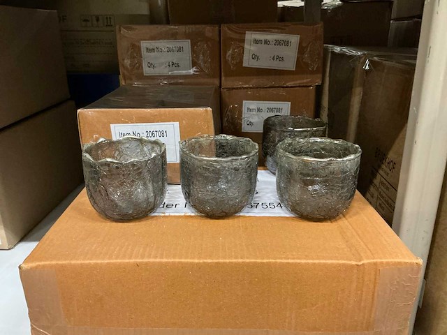 Partij theelichthouders h7,5cm (72x) - afbeelding 1 van  5