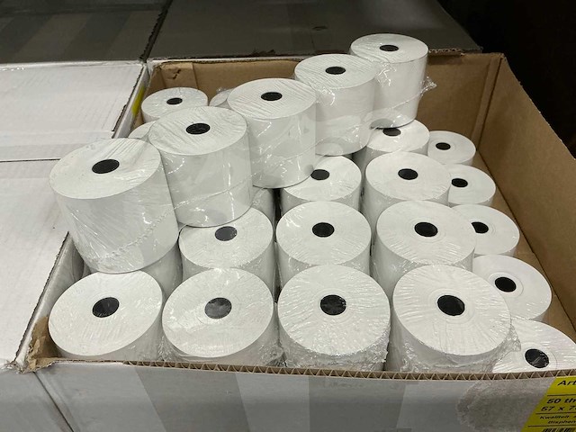 Partij thermorollen 57x70x12mm 48grs thermo (550x) - afbeelding 1 van  2