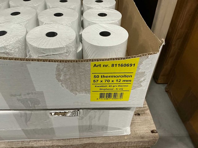 Partij thermorollen 57x70x12mm 48grs thermo (550x) - afbeelding 2 van  2