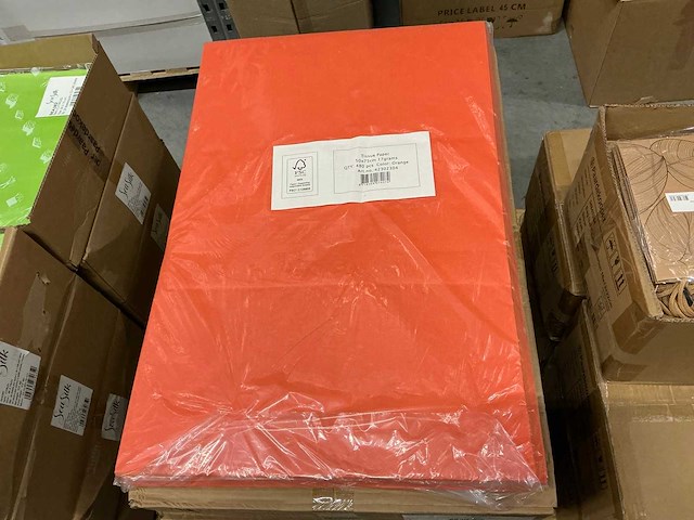 Partij tissue paper 50x75cm 17grams orange (12960x) - afbeelding 1 van  4