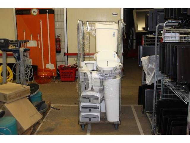 Partij toiletrol houders + sanitaire afvalbakken c.a. 15 stuks - afbeelding 8 van  11