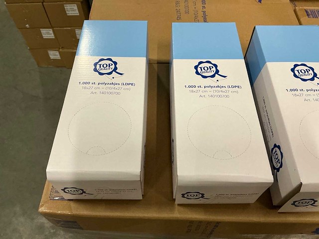 Partij top quality polyzakjes 1000st per doosje (230x) - afbeelding 2 van  3