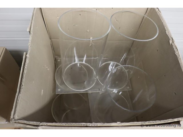 Partij transparante acryl cilinders - afbeelding 1 van  2