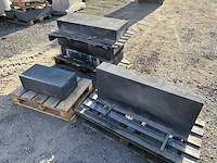 Partij traptrede beton - antraciet - 100 x 40 x 16 & 60 x 30 x 20 cm (5x) - afbeelding 2 van  3