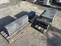 Partij traptrede beton - antraciet - 100 x 40 x 16 & 60 x 30 x 20 cm (5x) - afbeelding 3 van  3