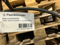 Partij tray deco round h43,5cm black iron (36x) - afbeelding 4 van  6