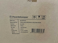 Partij tray deco round h43,5cm black iron (36x) - afbeelding 6 van  6