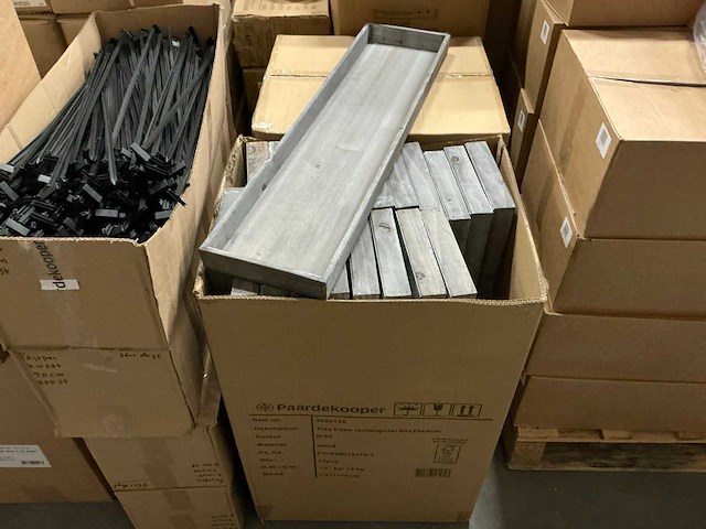 Partij tray eden rectangular 80x20x4cm gray wood (44x) - afbeelding 2 van  5