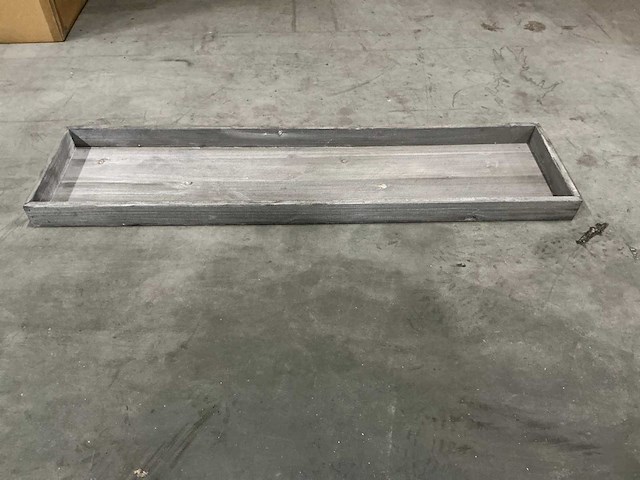 Partij tray eden rectangular 80x20x4cm gray wood (83x) - afbeelding 2 van  5