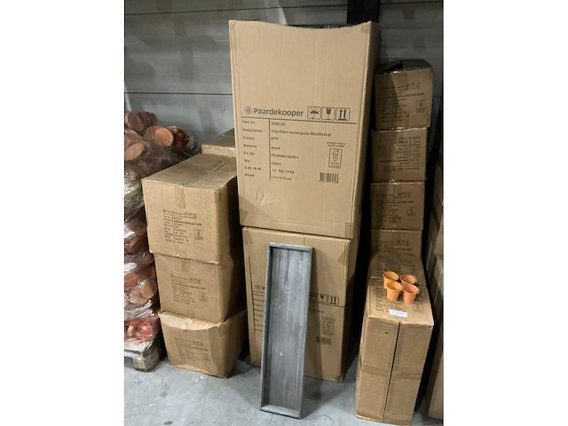 Partij tray eden rectangular 80x20x4cm gray wood (83x) - afbeelding 3 van  5