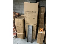 Partij tray eden rectangular 80x20x4cm gray wood (83x) - afbeelding 3 van  5