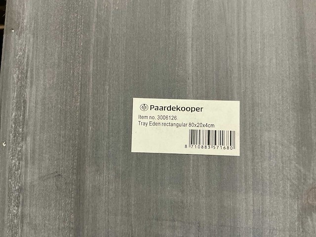 Partij tray eden rectangular 80x20x4cm grey (161x) - afbeelding 2 van  4