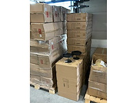 Partij tray metal round large d22/h14cm black iron (163x) - afbeelding 3 van  4