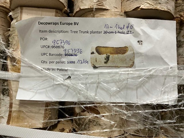 Partij tree trunk planter 17cm hole 6cm (1344x) - afbeelding 4 van  4