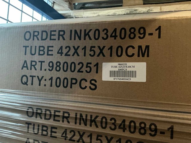 Partij tube bloementassen 42x15x10cm (3000x) - afbeelding 4 van  4